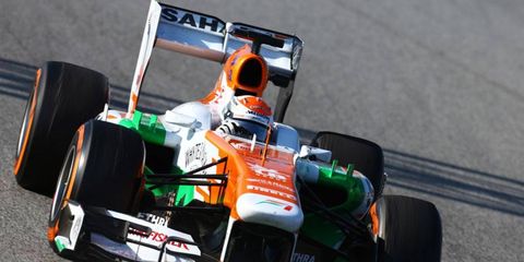 Adrian Sutil is back with Force India Formula One team. He drove for the team from 2008 through 2011.