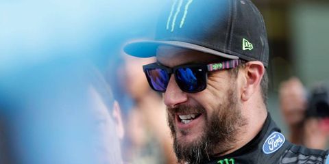 Rally star Ken Block, at 45, is treated like a rock star in a sport filled with younger drivers.