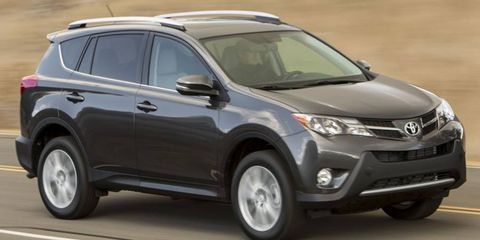 A new Lexus hybrid small crossover will be based on the platform of the redesigned Toyota RAV4, shown.