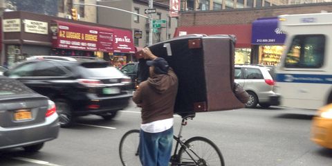 New York makes men out of boys, and trucks out of bicycles.