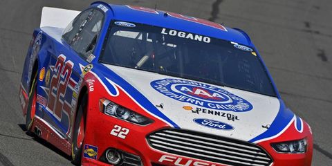 Even though Denny Hamlin is sidelined with a back injury, his recent comments indicate that the war of words with former teammate Joey Logano (below) is far from over.
