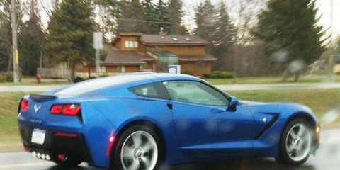 One picture on Twitter may not <i>seem</i> like much, but a Corvette that likes to play in the rain? We love it.