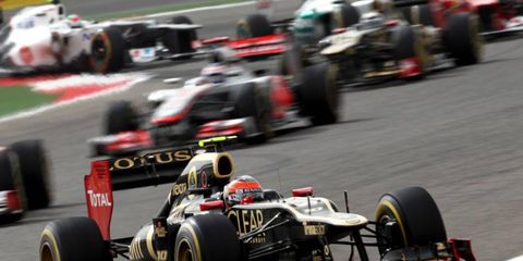 Lotus driver Romain Grosjean will be part of the action in Bahrain this weekend.
