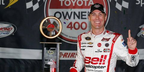 Kevin Harvick improved his points standings with a Sprint Cup Series win at Richmond on Saturday night.