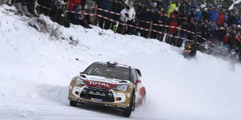 Sebastien Loeb, shown competing in Rally Sweden, is ready to participate in the Pikes Peak Hill Climb.