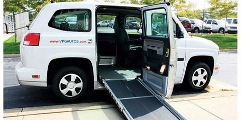 The rear-wheel-drive MV-1 was designed for individual wheelchair users and fleets.