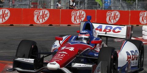 Takuma Sato made two controversial moves late Saturday's race in Brazil, that appeared to be blocks, but he wasn't penalized.