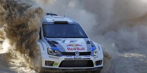 For the first time this season, a driver not named "Sebastien" might win in the World Rally Championship. Jari-Matti Latvala is winning in Greece.