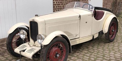 This 1930 G.A.R. Type B5 will show up restored at Pebble Beach. This picture is before restoration.