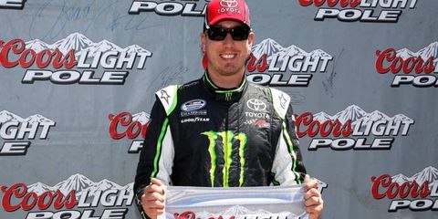 Kyle Busch turned a fast lap at 179.644 mph at the Indianapolis Motor Speedway.