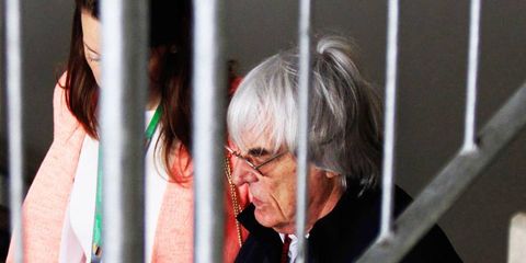 Bernie Ecclestone is waiting on a decision as to whether his bribery case in Germany will make it to trial.
