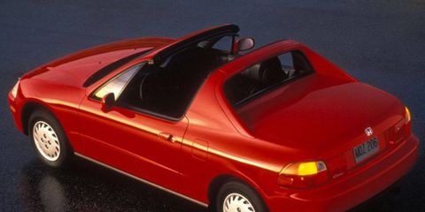 The Civic del Sol featured a nifty removable top that could be stowed in the trunk