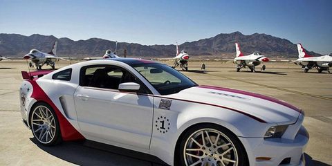 The U.S. Air Force Thunderbirds Edition Ford Mustang GT is a one-off custom.