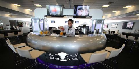 Hospitality suites are big business in Formula One, and Red Bull offers one of the swankiest experiences.