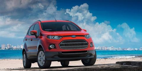 The Ecosport is a popular CUV in other markets ... and looks much bigger in this photo than it is in real life.