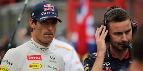 Red Bull Racing driver Mark Webber, left, told an Australian TV station today that Danie Ricciardo has been picked to replace him next season.