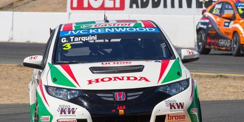 Gabriele Tarquini, above, and Tom Chilton both picked up World Touring Car Championship wins over the weekend.