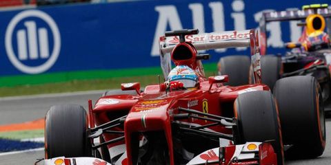 Fernando Alonso was unable to catch Sebastian Vettel on Sunday at Monza.