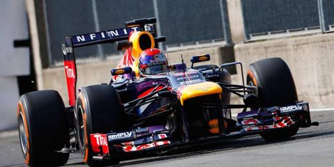 Sebastian Vettel was quickest in practice at Monza on Friday for Sunday's Formula One race.