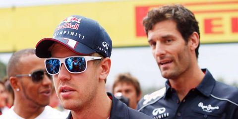 Sebastian Vettel, left, and Mark Webber, right, have been teammates with Red Bull Racing since 2009.