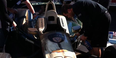 Ed Carpenter's IndyCar sustained some damage during a recent trailer fire.
