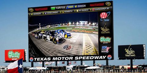 Artist rendering of the Panasonic  Big Hoss TV that is planned for Texas Motor Speedway in 2014.