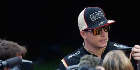 Kimi R&auml;ikk&ouml;nen took an injection for pain following qualifying on Saturday. His status for Sunday's race is uncertain.