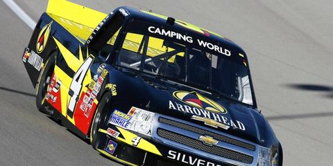 Jeb Burton will be on the pole for the NASCAR trucks race at Talladega.
