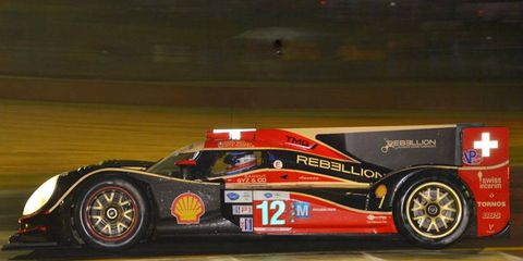 Rebellion Racing, which paced the field all week in testing, led in Thursday's night test session.