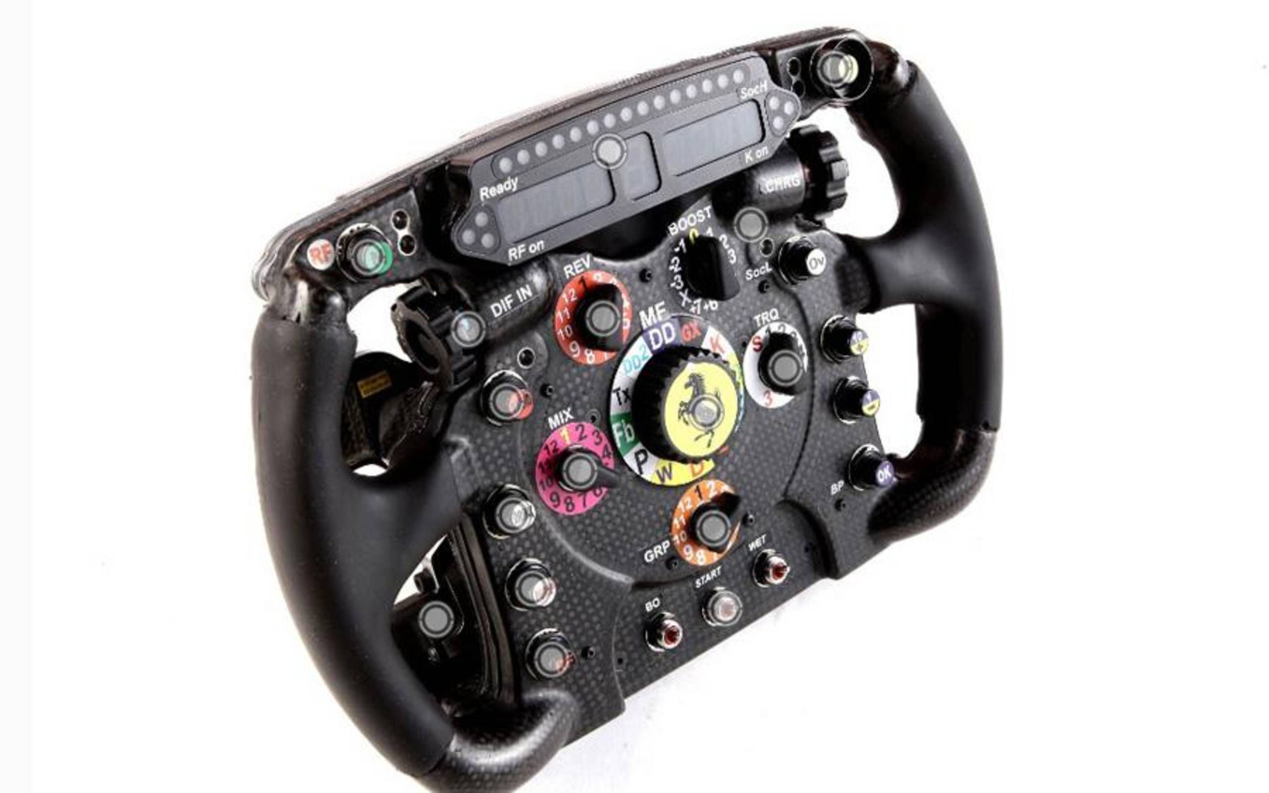 Check out this interactive Formula One Ferrari steering wheel