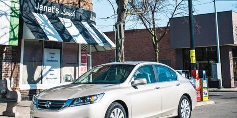 The 185-hp four-cylinder of the Accord gives it a surprising off-the-line grunt.