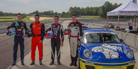 The talent pool for the second annual Porsche Young Drivers Academy included (left to right) Michael Lewis, Angel Andres Benitez Jr., David Ostella and Madison Snow.