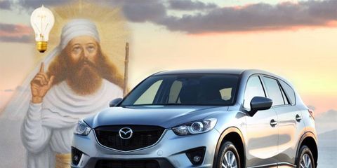 Pictured, left to right: Zoroaster, Mazda CX-5.