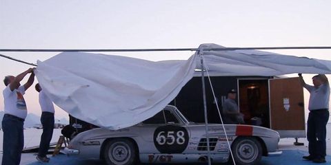 Bob Sirna takes his 300SL to Bonneville every year.
