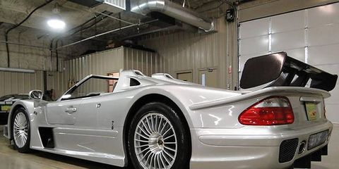 This 2002 CLK GTR is one of 26 built, and one of six roadsters.