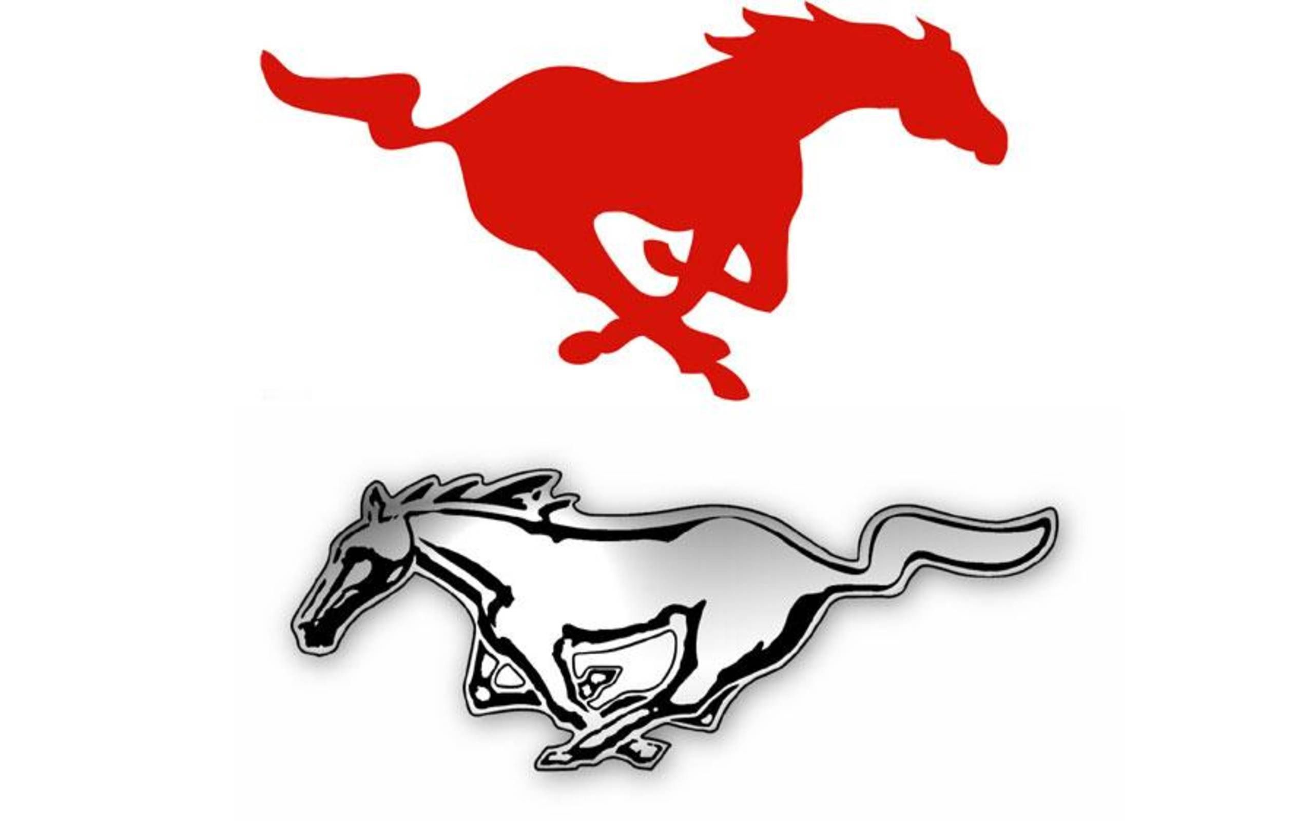red ford mustang logo