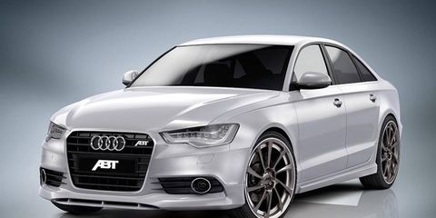 The turbodiesel A6 has been tuned by ABT, with torque now at 500 lb-ft.