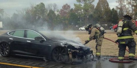 Road debris could be to blame for the most recent Tesla Model S fire.