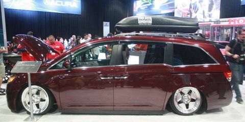 The Bisimoto Honda Odyssey was unveiled at SEMA on Tuesday.