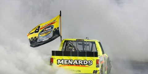 Matt Crafton only needed to start Friday's NASCAR Camping World Truck Series race at Homestead to win the season championship. He started and finished 21st.