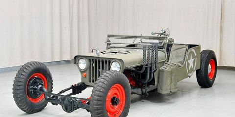 Say what you will about this Willys CJ2 rat rod -- at least its builders maintained the original engine and transmission.