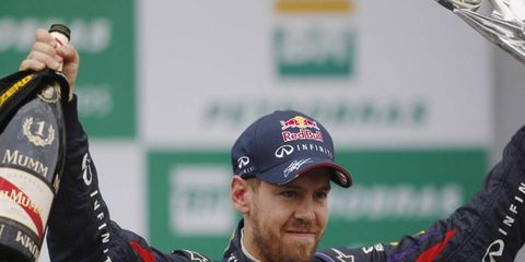 Sebastian Vettel has tied a record that has stood since the 1952-53 season. With his win in Brazil on Sunday, Vettel now has nine consecutive wins, tying him with Alberto Ascari.