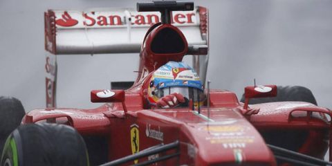 Fernando Alonso had a great day qualifying, finishing third, despite wet weather and a pretty bad mistake.