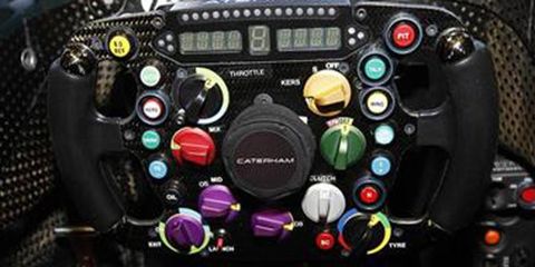 You could win this Caterham Formula One steering wheel, which was used in the 2013 Abu Dhabi Grand Prix.