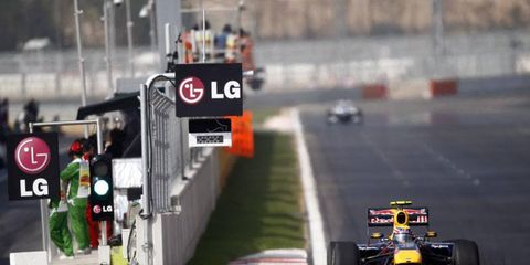 The LG logo has been a prominent fixture around Formula One since 2008.