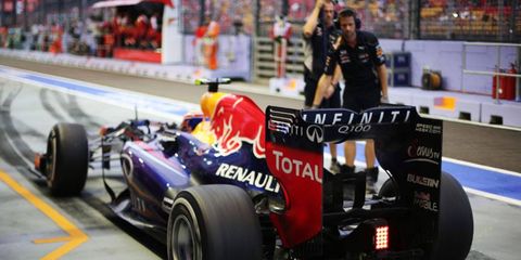 Mark Webber has not won any races this season, but at least his pit crew is setting records.