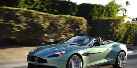Stunning, in a word: The Aston Martin Vanquish Volante.