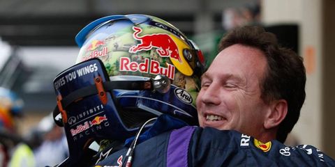 Red Bull Racing team principal Christian Horner, right, has been mentioned as a possible successor to Formula One boss Bernie Ecclestone.