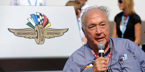 Andy Granatelli, shown here at the Indianapolis Motor Speedway in 2012, died Sunday.
