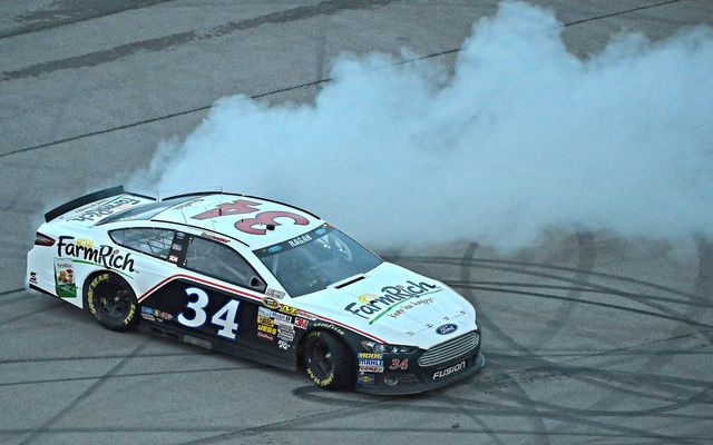 The employees of Front Row Motorsports restored this race-winning car driven by David Ragan at Talladega Superspeedway.